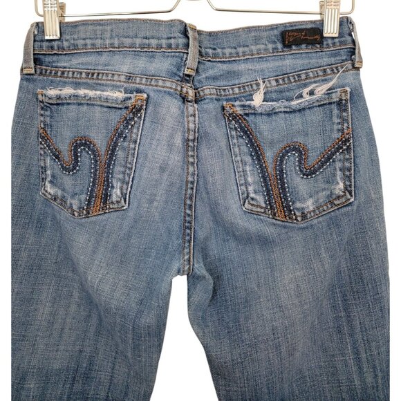Citizens Of Humanity COH Ric Rac #108 Stretch Low Waist Bootcut Blue Jeans Sz 28 - Picture 5 of 13